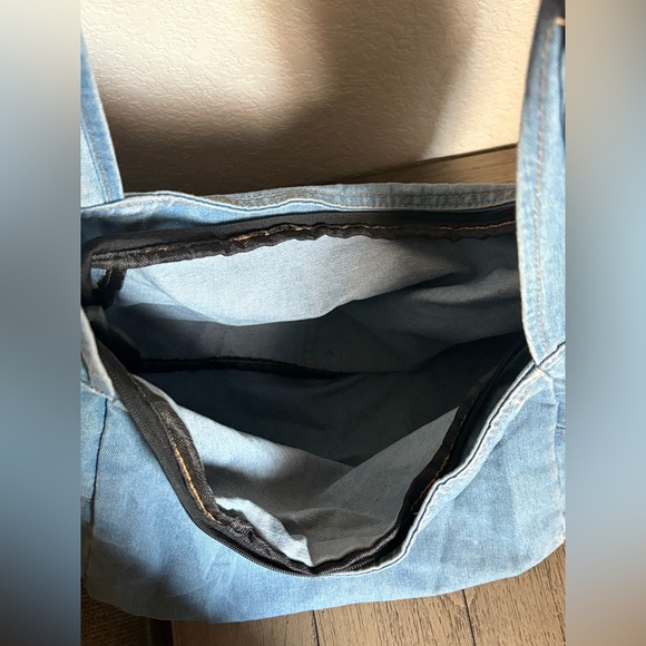 Large Denim Tote Bag - Picture 4 of 6